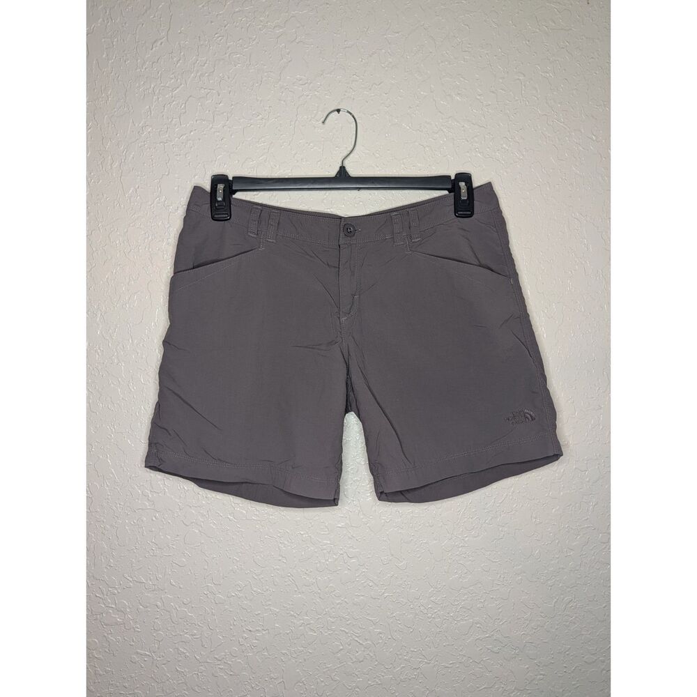The North Face Womens Gray Brown Nylon Quick Dry Hiking Outdoors Shorts Size 12